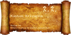 Kustos Krizanta névjegykártya